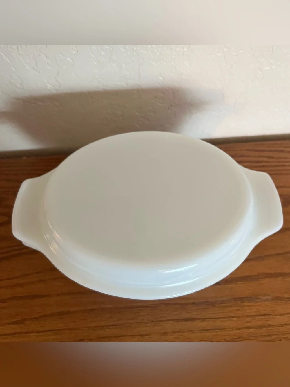 Vintage Anchor Hocking Fire King Milk Glass Casserole Dish with Lid